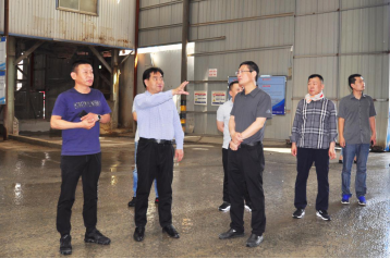 山東省生態(tài)環(huán)境廳政策法規處處長(cháng)到總公司商混生產(chǎn)基地檢查指導工作